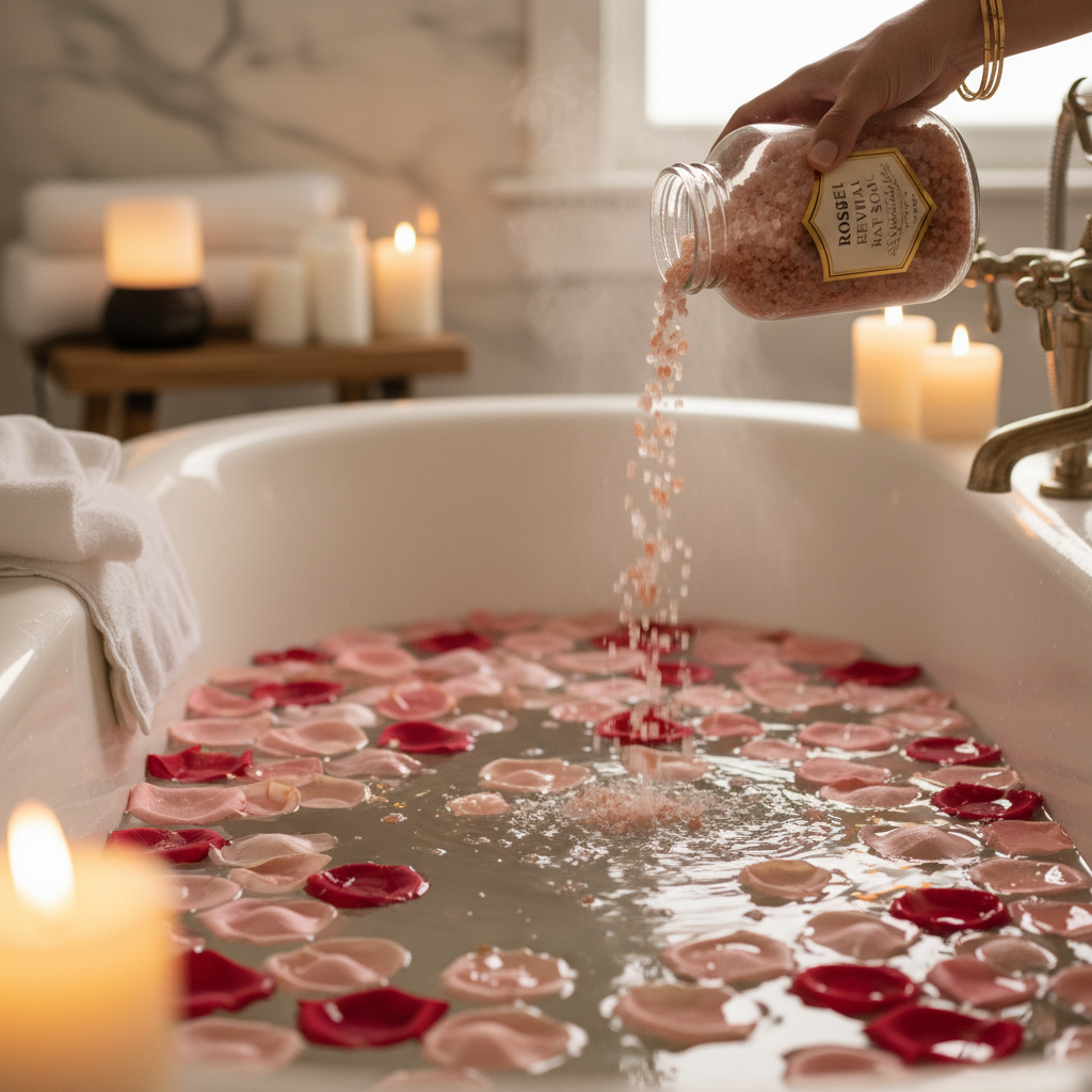Bath Salts with Rose Petals