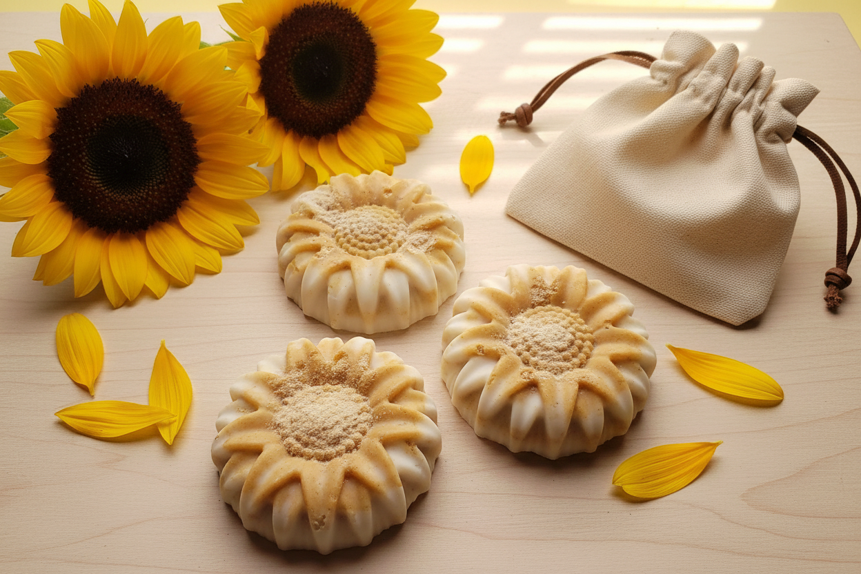 Sunflower Morning Mini Travel Goat Milk Soaps